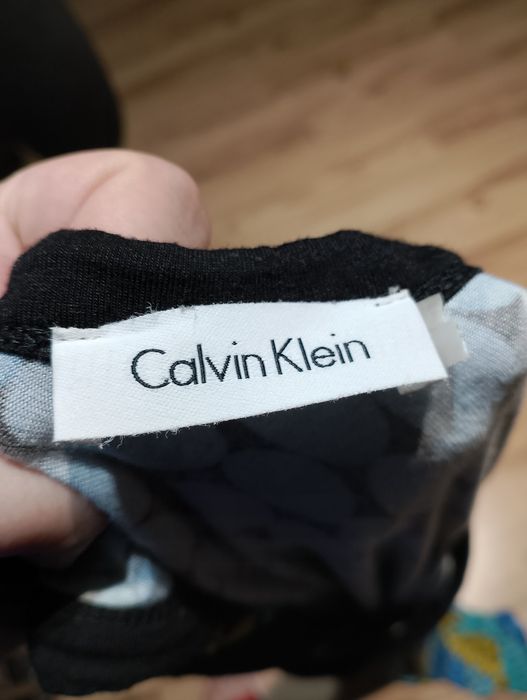 Niebieska Długa Sukienka Calvin Klein