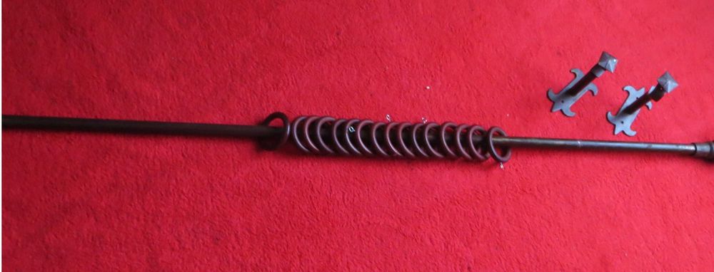 Varão rustico, ferro maciço, Azul, completo com 1,85 Me com 11 argolas