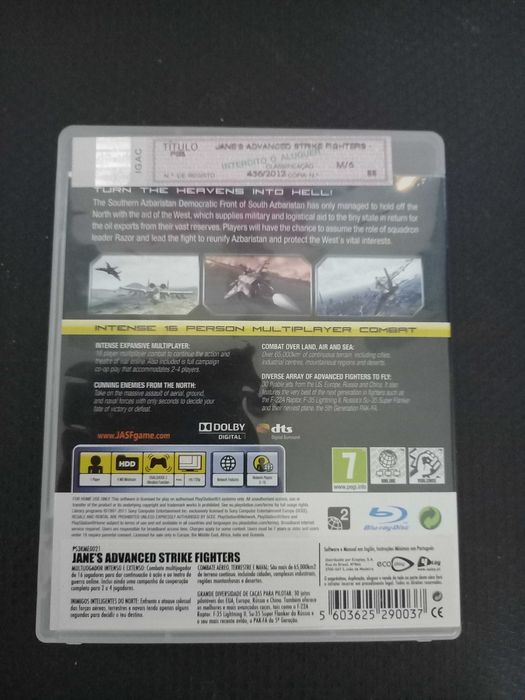 Jane's Advanced Strike Fighters playstation 3 PS3