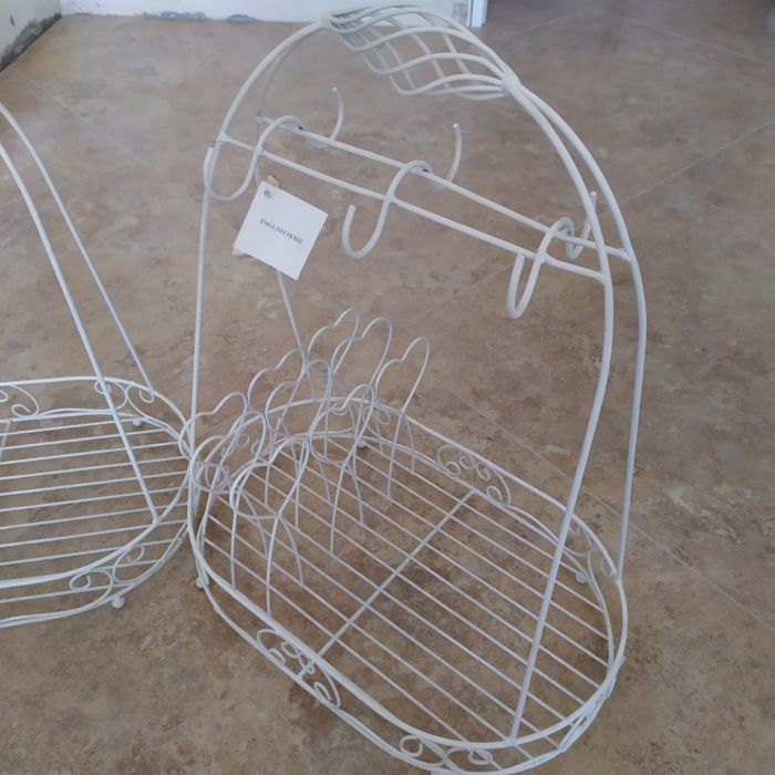 Корзина для посуды. Полка органайзер. Кованая. Декоративная. Новая