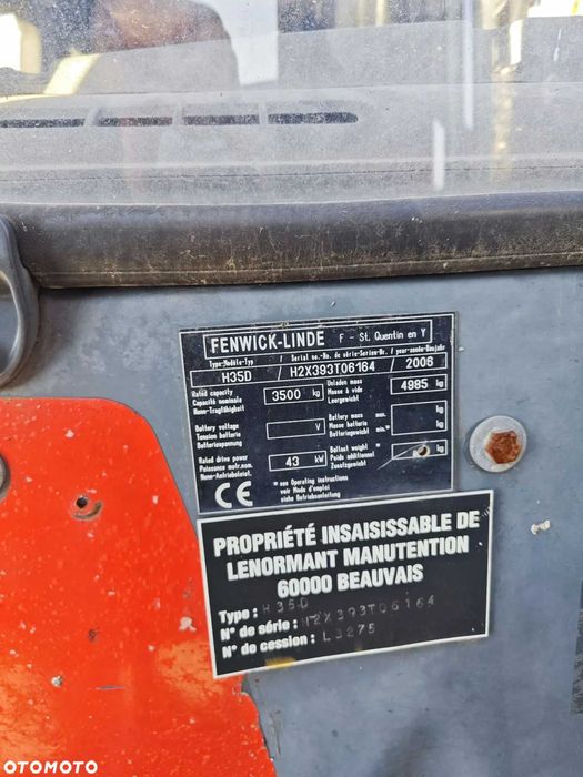 Wózek widłowy Linde H35D 1.9TDI VW/6900h/R.2006 5,5m TRIPLEX Widlak