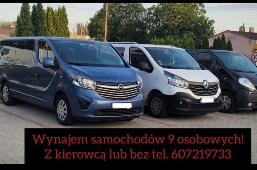 Wynajem busów 9 osobowych. Atrakcyjne ceny! Przewóz osób. Box dachowy.
