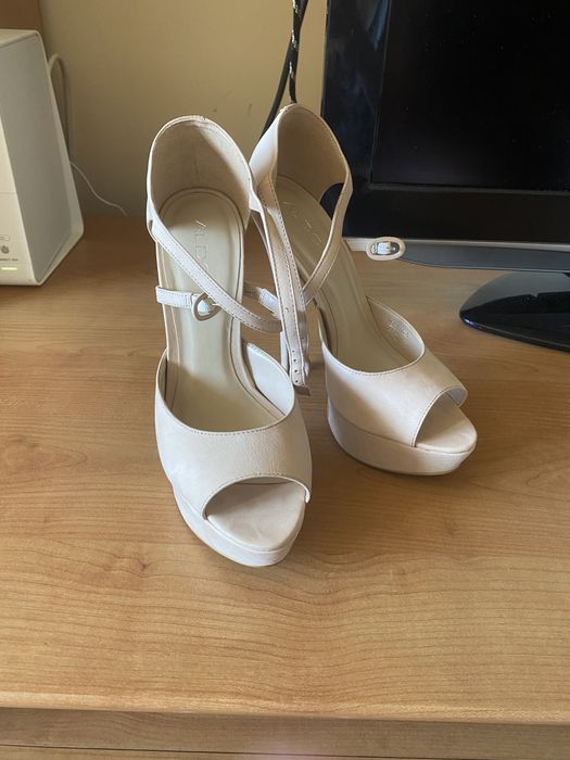 Aldo piekne buty sandały nude skóra naturalna wydłużają nogi!