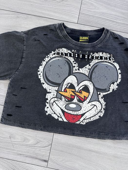 Micky Mouse myszka miki tshirt top krótki szary dziury Uniwers nowa