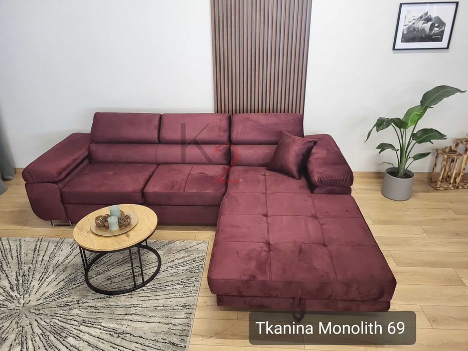 Narożnik ALEX Rogówka Kanapa Sofa do Salonu USB Łóżko + GRATIS