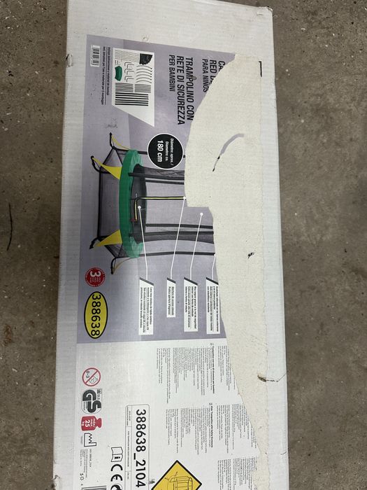 Trampolim com rede Crivit 180 x 190