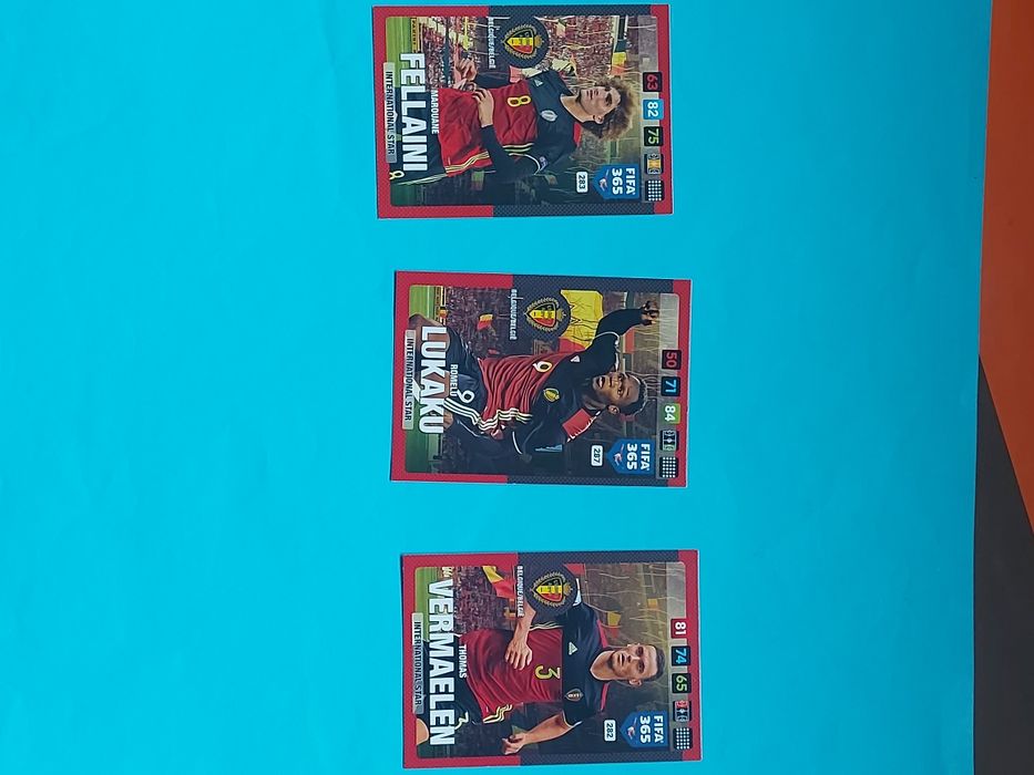 Karty kolekcjonerskie piłkarze FIFA 3sztuki Belgia