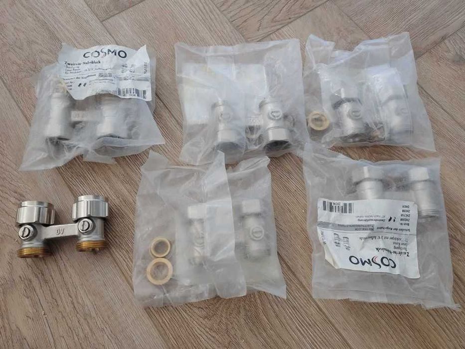 6x Przyłącze do grzejnika V 3/4" - PROSTE