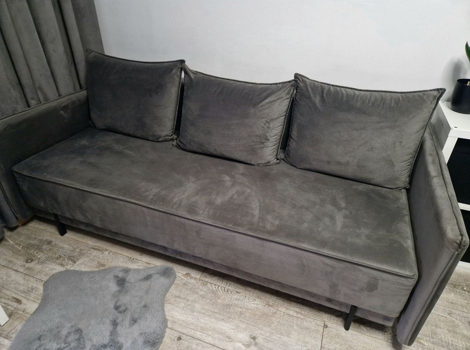 Szara kanapa rozkladana, sofa, wersalka