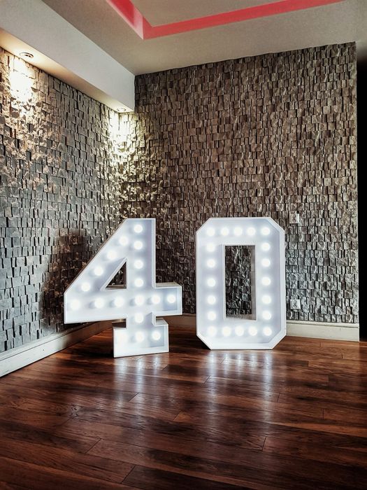 Cyfry led 18 i 40 na imprezy okolicznosciowe