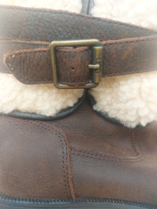 Botki skórzane,ocieplane UGG - rozmiar 37