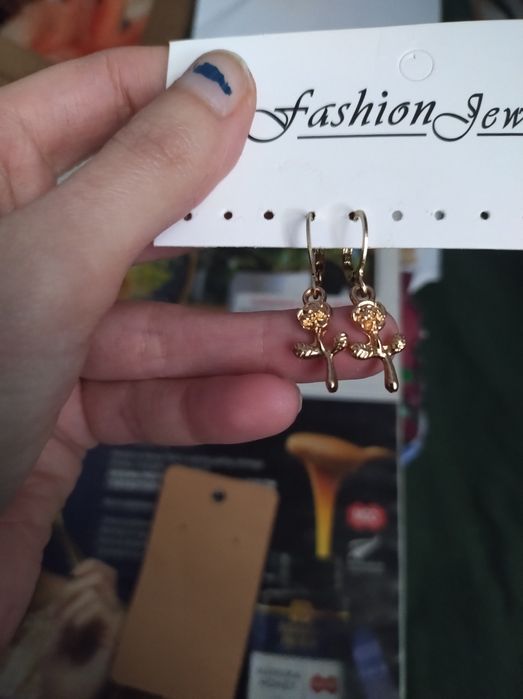 Kolczyki róże fashion jewerly