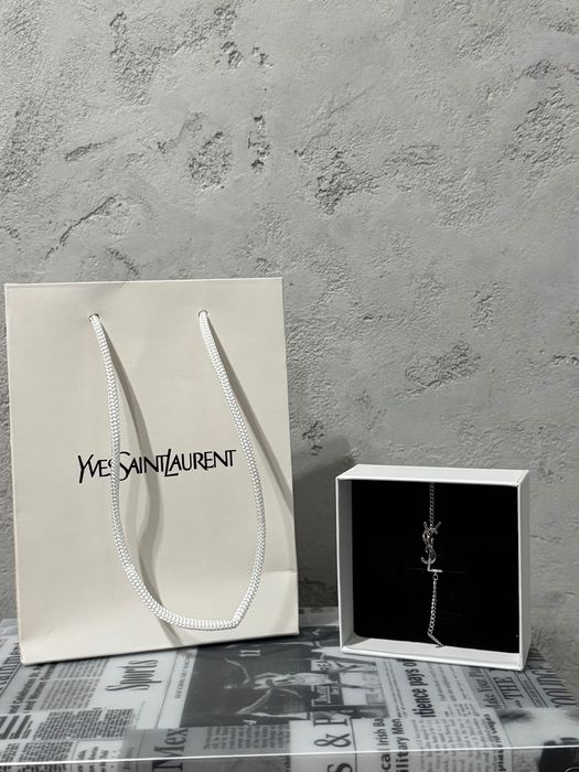 Bransoletka YSL srebrna