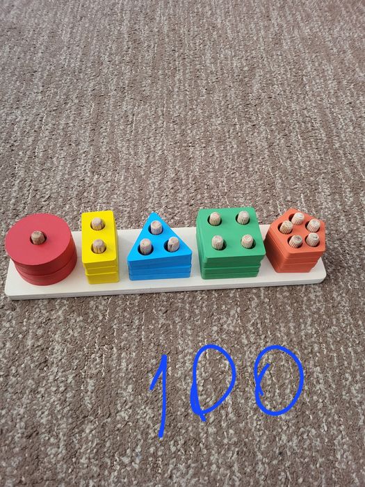 Розвиваючі ігри з дерева Квадрати Нікітіна Дерев'яний сортер Пазл