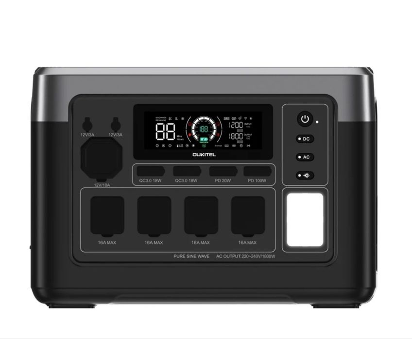 Зарядна станція Oukitel P1000 Plus 1800W (1024Wh) LiFePO4 / ДБЖ / UPS
