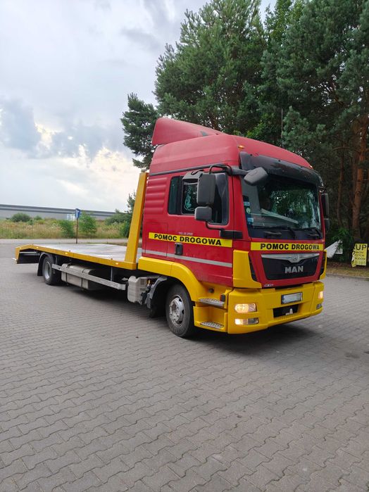 MAN TGL 12.250 EURO 6 2016 Rok Pomoc Drogowa Laweta Autolaweta Pojazd Specjalny Najazd DMC 12T Ładowność 6500