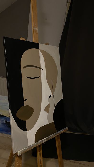 Obraz ręcznie malowany, abstrakcja do nowoczesnego wnętrza