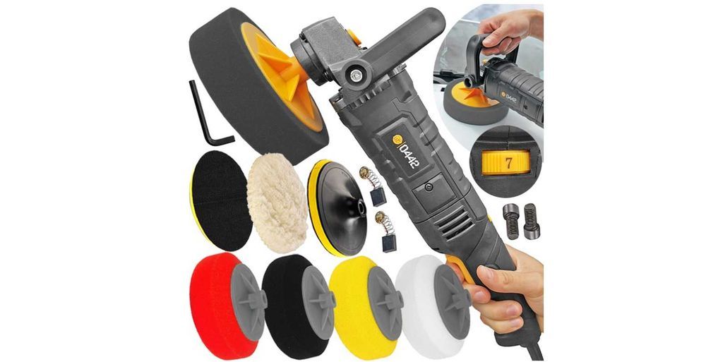 POLERKA SAMOCHODOWA Auto detailing + regulacja ob. + ZESTAW Gąbek