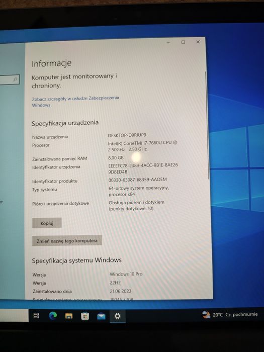 Microsoft Surface 1796 i7 256gb 8gb