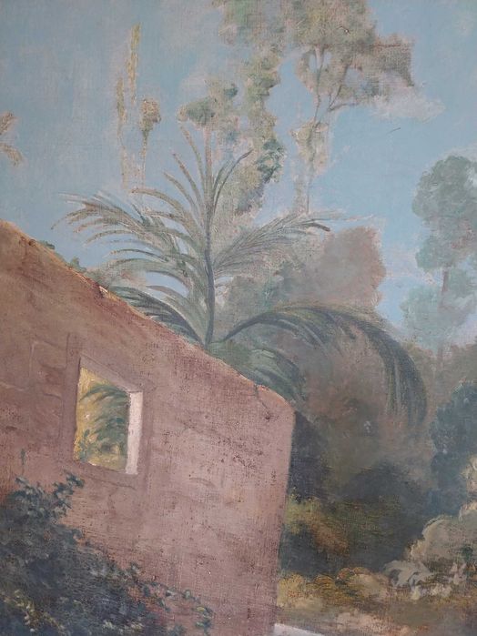 quadro a óleo com paisagem, 120 x 93 cm