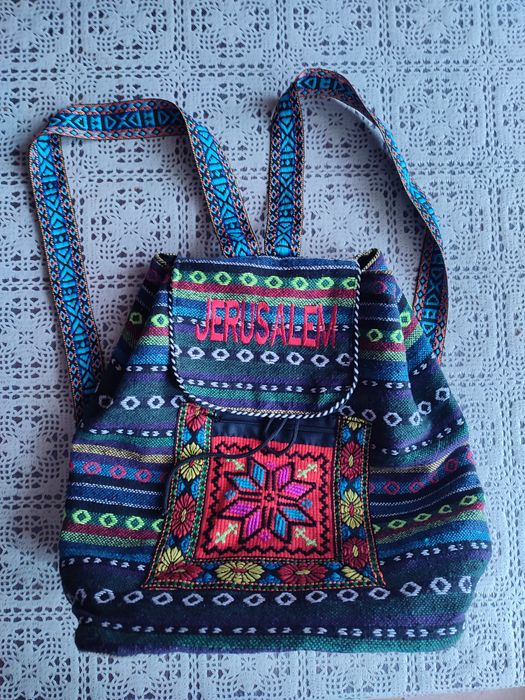 Wyszywany plecak nowy kupiony w Palestynie