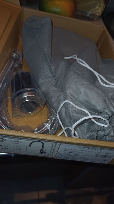 Bateria zlewozmywak Inox z wylewką flex