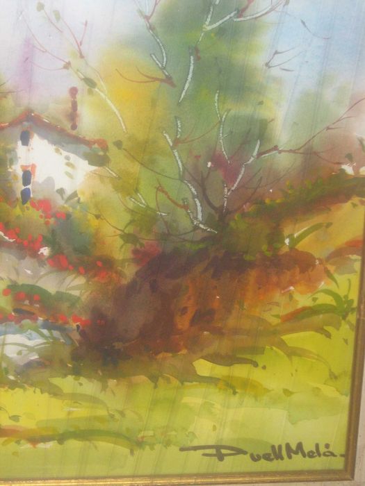 Pintura de estilo paisagístico, de Puell Mela