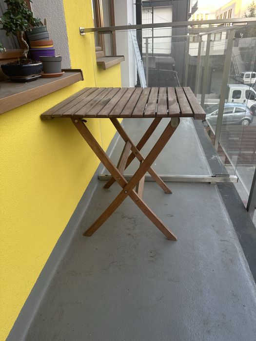 Stół drewniany, składany na balkon/ogród CENA DO NEGOCJACJI