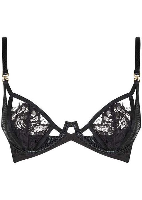 БЮСТГАЛЬТЕР З ЕКОШКІРОЮ ТА МЕРЕЖИВОМ Ann summers маст хев кожної жінки