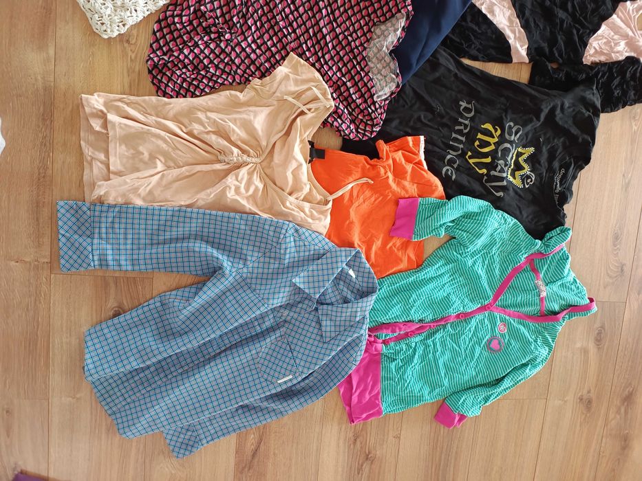 mega paka zestaw ubran damskich vintage retro 36S 38M koszulki bluzki