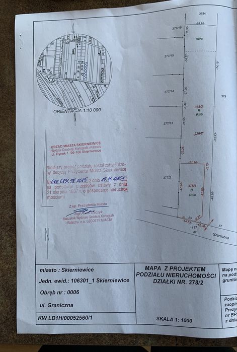 Sprzedam dzialłkè o powierzchni 3774 m2 ul. Graniczna 55