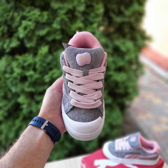 !SALE! Puma Suede XL Crush Preserves сірі з пудрой 36 37 38 39 40 41