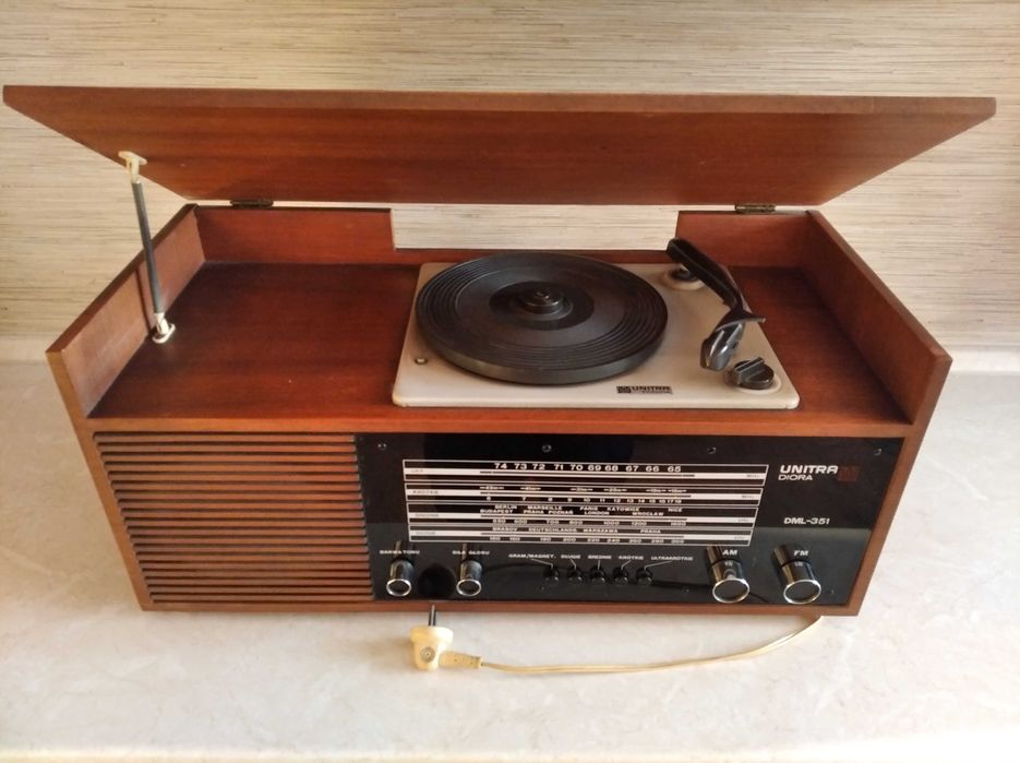 Radio gramofon 2w1 Unitra DML-351 Diora adapter
