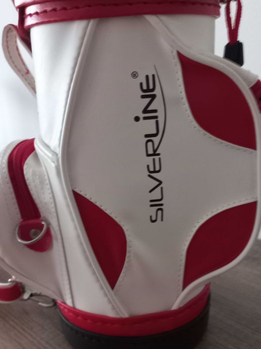 Mini saco de golfe em cabedal