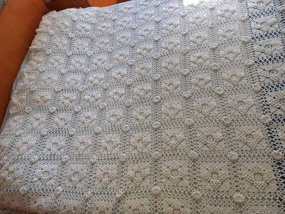 colcha de renda feita à mão, casal cama King, (grande)