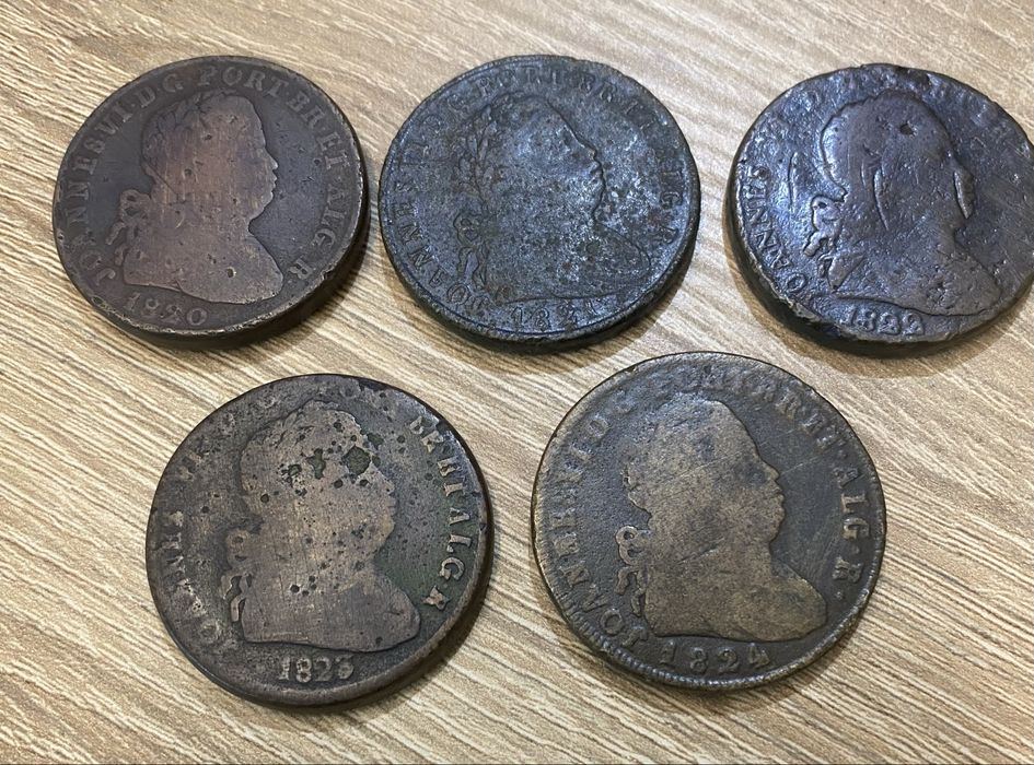 Moedas Lote Patacos D JOAO VI - 40 Reis 1820/21/22/23/23