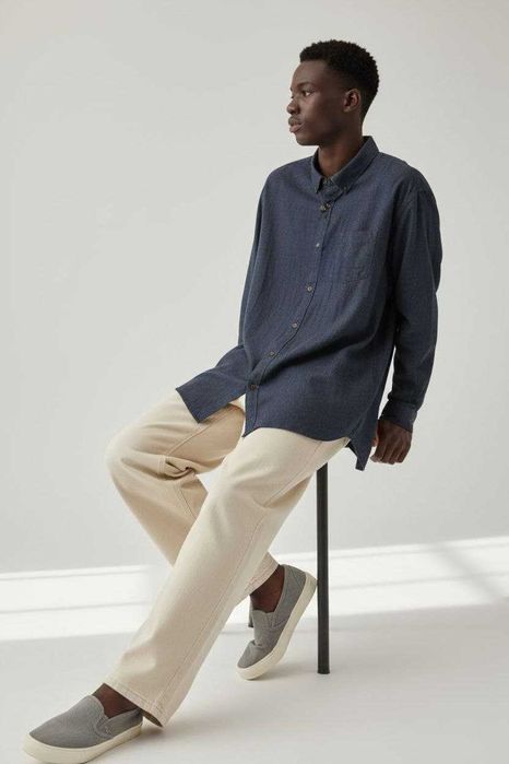 Британская рубашка из натурального хлопка Racing Green 2XL, Navy