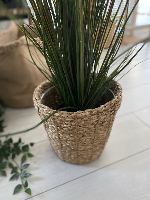 Doniczka z trawy morskiej z wkładem plastikowym (IKEA)