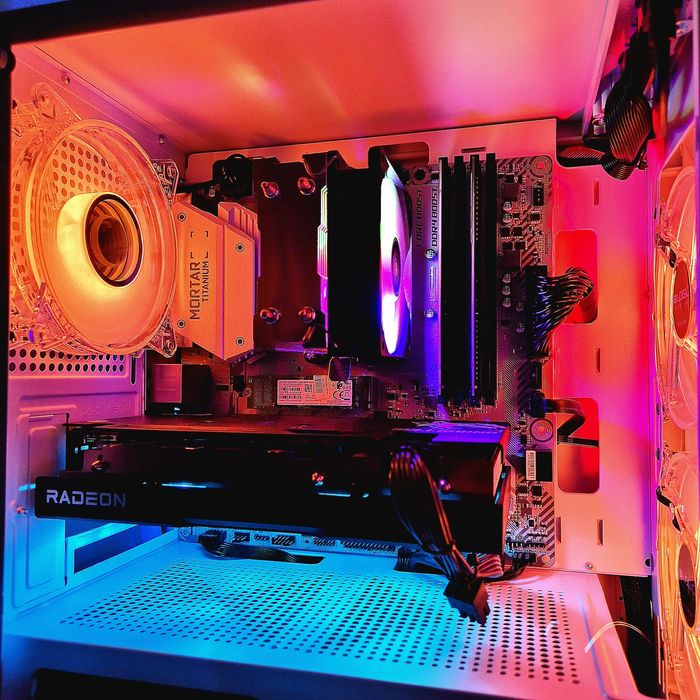 Komputer RX6600XT/rtx3060ti/r5 5500/16gb ram/ARGB/Gamingowy Okazja w10