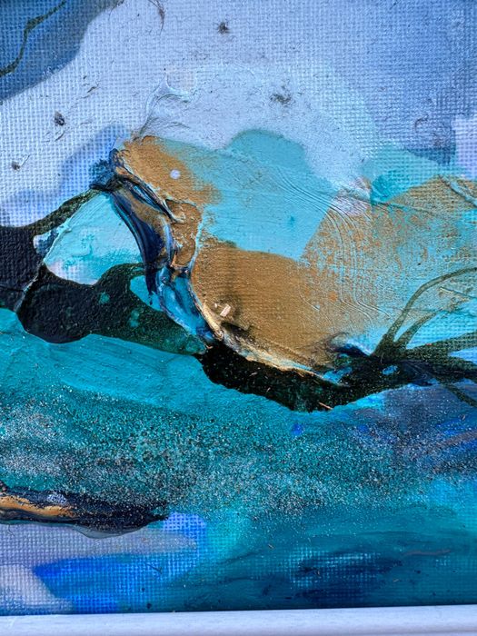 ,,Atol" Obraz strukturalny akrylowy ręcznie malowany 30 x 40 cm