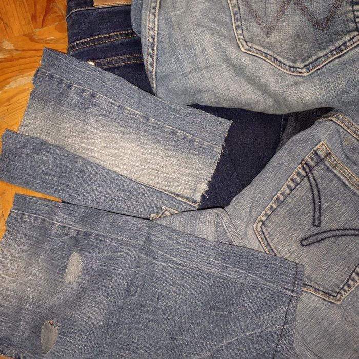 Джинс  тканина ветошь бу приблизно  10кг