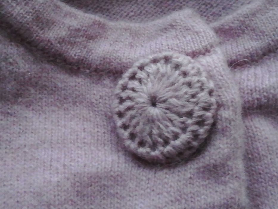 Rozpinany damski sweter S 36 wełna  angora kaszmir