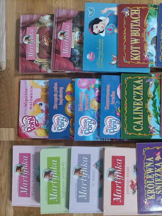 Książki my Little pony, Martynka, kopciuszek, calineczka i inne