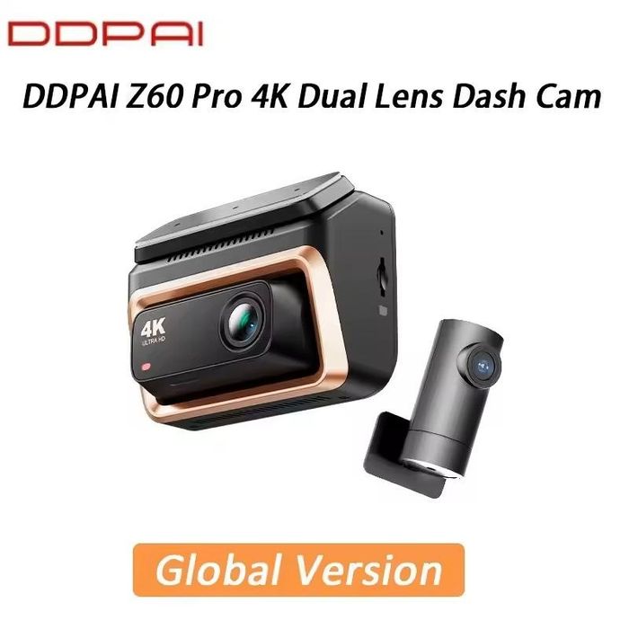 Видеорегистратор DDPai Z60 Pro Dual + задняя камера + сд карта памяти 128гб + светофильтр 2 шт на переднюю и заднюю камеру.