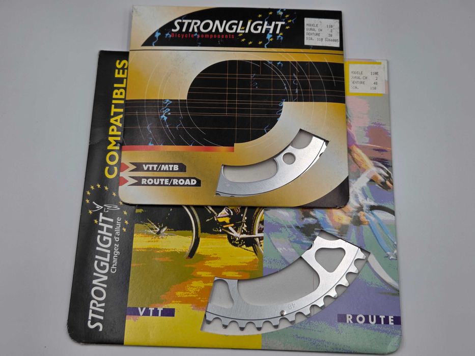 Zębatki szosowe STRONGLIGHT 48-38T / 110 BCD / retro