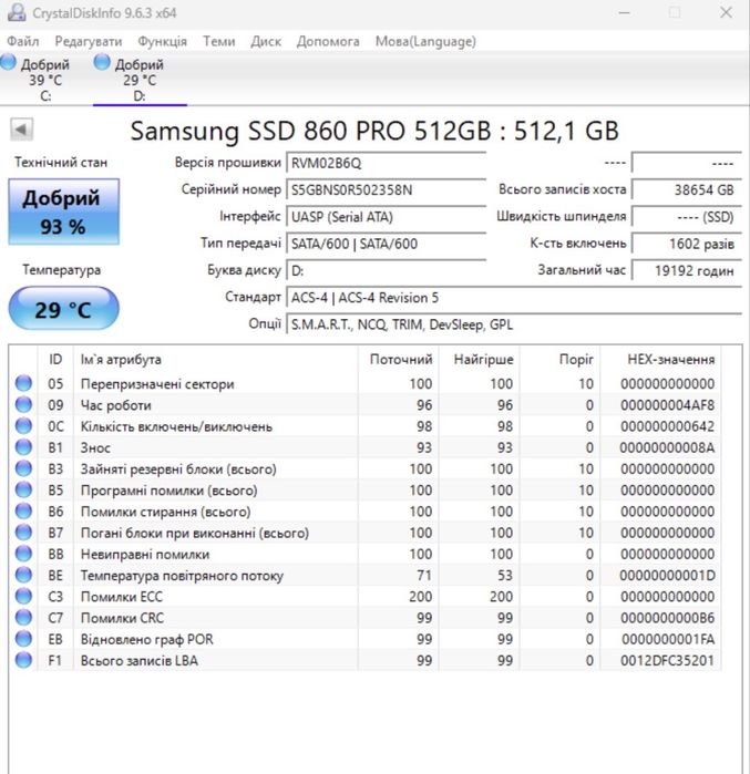 Samsung SSD 860 Pro 512 GB