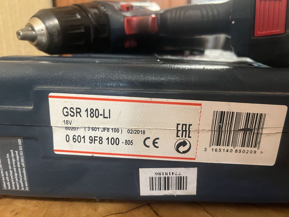 Шуруповерт Bosch GSR180-LI Professional