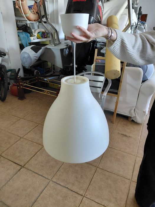 Candeeiro branco de 35x35h preco dos dois
