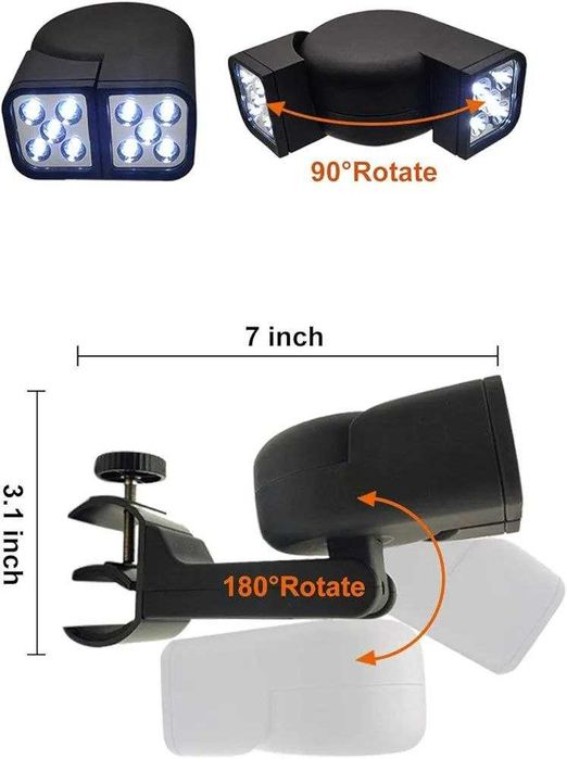 Lampka LED do grilla BBQ Santos – regulowana, na klips