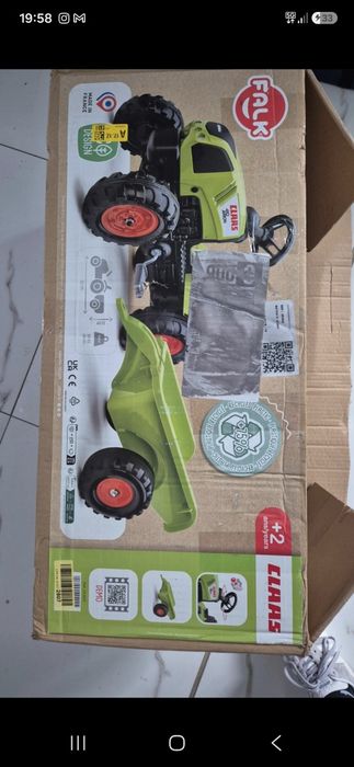 Traktor na pedały CLAAS Arion 410 Falk z przyczepką